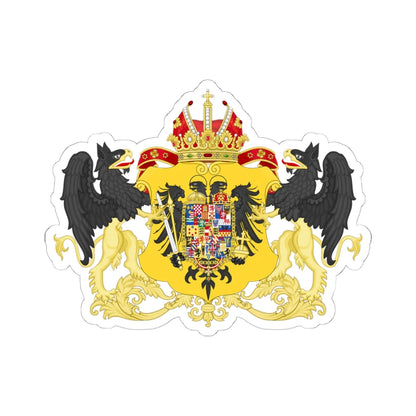 Ornamented Coat of Arms of Joseph II Holy Roman Emperor (Germany) (Coat of Arms) STICKER Vinyl Kiss-Cut Decal 6 Inch White - The Sticker Space