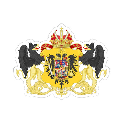 Ornamented Coat of Arms of Leopold II and Francis II Holy Roman Emperors (Austria) (Coat of Arms) STICKER Vinyl Kiss-Cut Decal 6 Inch White - The Sticker Space