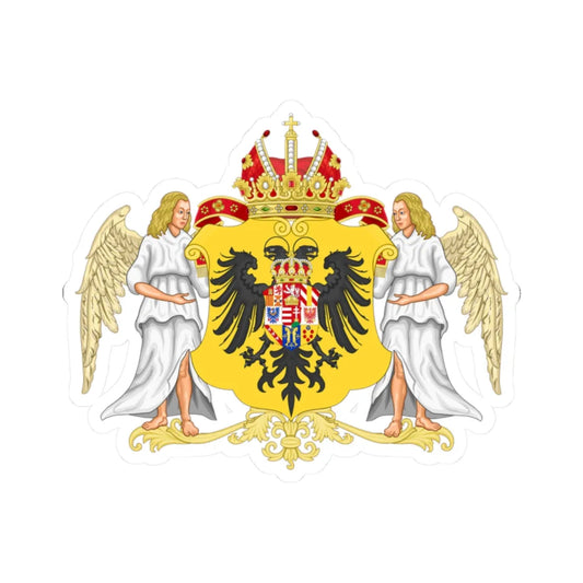 Ornamented Coat of Arms of Maria Theresa Holy Roman Empress (Germany) (Coat of Arms) STICKER Vinyl Kiss-Cut Decal 2 Inch White - The Sticker Space