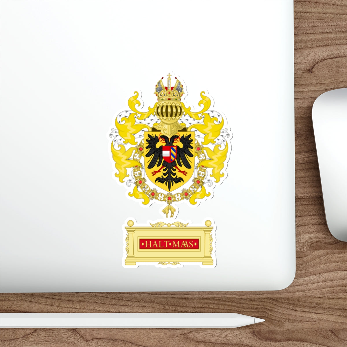 Ornamented Coat of Arms of Maximilian I, Holy Roman Emperor STICKER Vinyl Die-Cut Decal-The Sticker Space