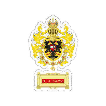 Ornamented Coat of Arms of Maximilian I, Holy Roman Emperor STICKER Vinyl Die-Cut Decal-White-The Sticker Space