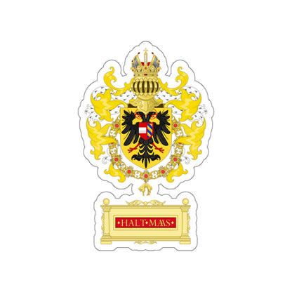 Ornamented Coat of Arms of Maximilian I, Holy Roman Emperor STICKER Vinyl Die-Cut Decal-White-The Sticker Space