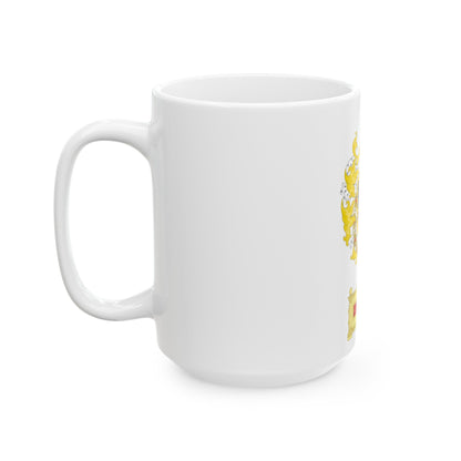 Ornamented Coat of Arms of Maximilian I, Holy Roman Emperor - White Coffee Mug-The Sticker Space