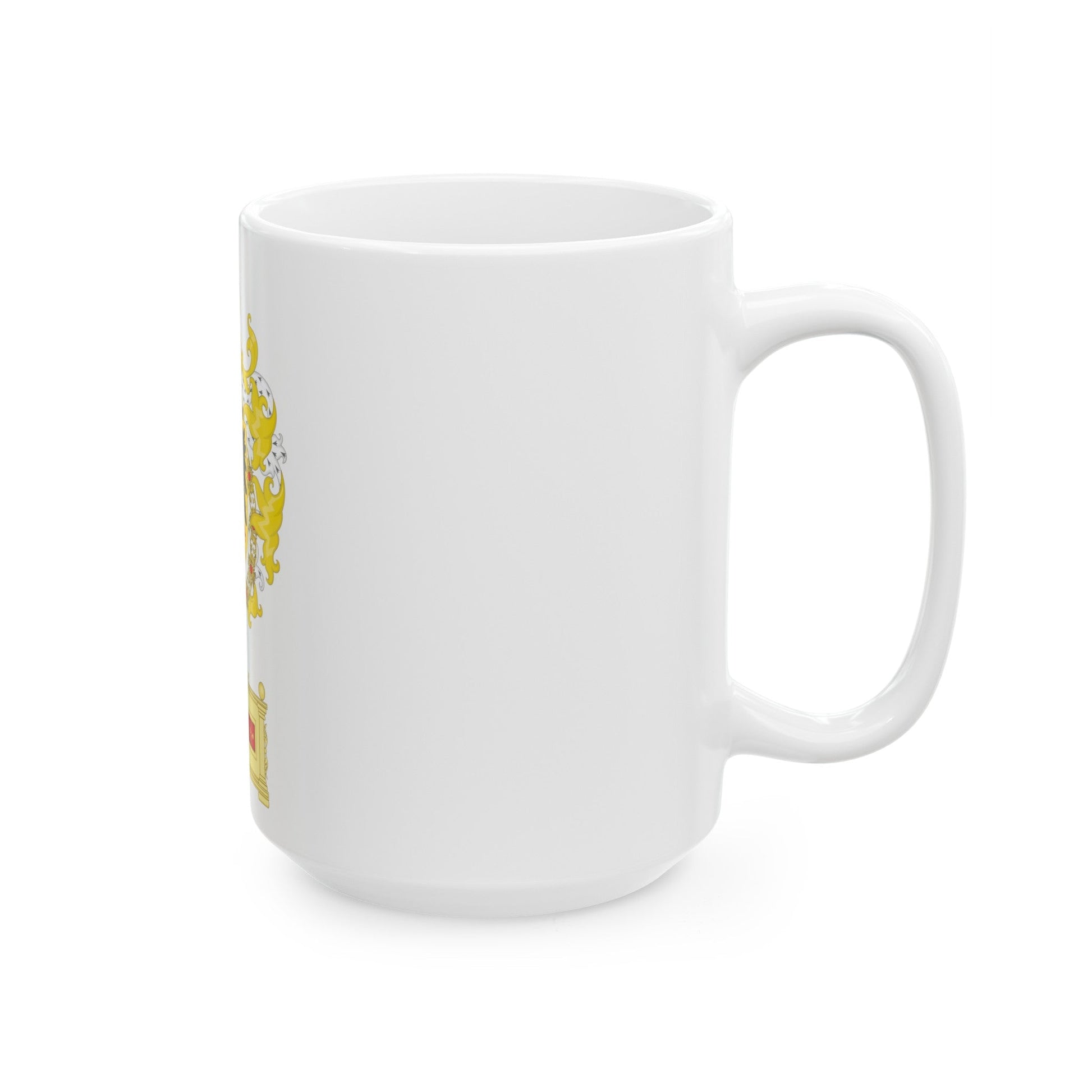 Ornamented Coat of Arms of Maximilian I, Holy Roman Emperor - White Coffee Mug-The Sticker Space