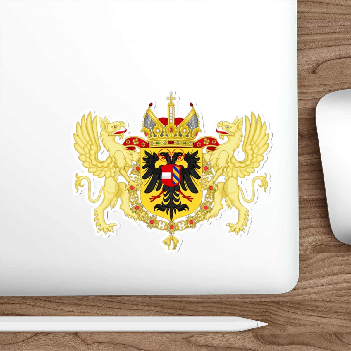 Ornamented Coat of Arms of Maximilian II, Holy Roman Emperor STICKER Vinyl Die-Cut Decal-The Sticker Space