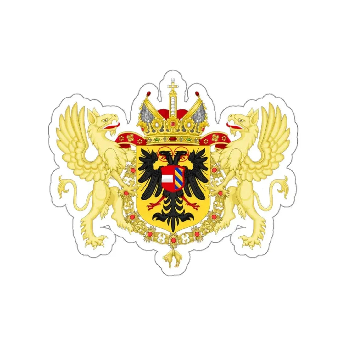 Ornamented Coat of Arms of Maximilian II, Holy Roman Emperor STICKER Vinyl Die-Cut Decal 3 Inch - The Sticker Space