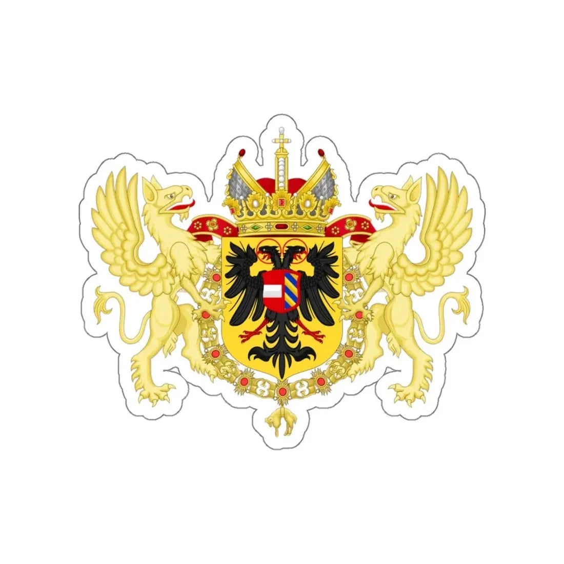 Ornamented Coat of Arms of Maximilian II, Holy Roman Emperor STICKER Vinyl Die-Cut Decal 6 Inch - The Sticker Space