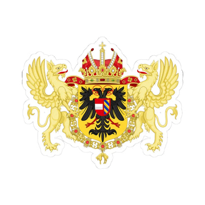 Ornamented Coat of Arms of Rudolf II Matthias and Ferdinand II Holy Roman Emperors (Austria) (Coat of Arms) STICKER Vinyl Kiss-Cut Decal 3 Inch White - The Sticker Space