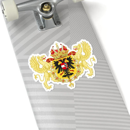 Ornamented Coat of Arms of Rudolf II Matthias and Ferdinand II Holy Roman Emperors (Austria) (Coat of Arms) STICKER Vinyl Kiss-Cut Decal - The Sticker Space