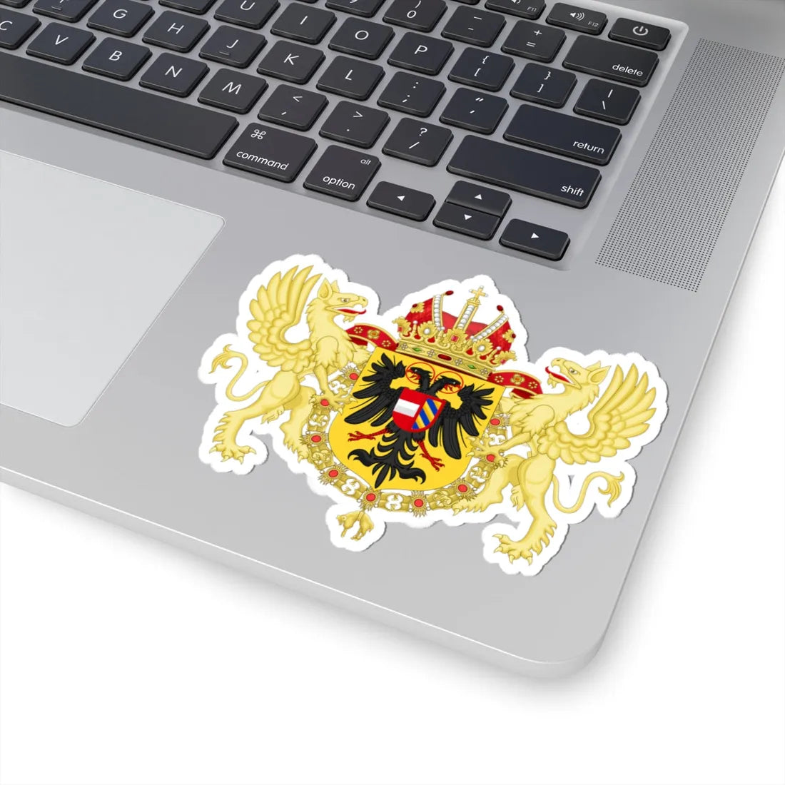 Ornamented Coat of Arms of Rudolf II Matthias and Ferdinand II Holy Roman Emperors (Austria) (Coat of Arms) STICKER Vinyl Kiss-Cut Decal - The Sticker Space