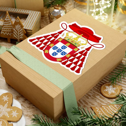 Ornamented Royal Coat of Arms of Cardinal Henry I of Portugal (Portugal) (Coat of Arms) STICKER Vinyl Kiss-Cut Decal - The Sticker Space