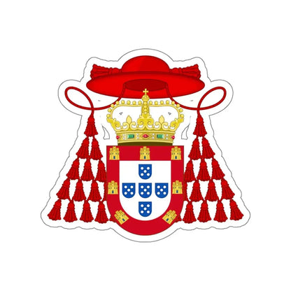 Ornamented Royal Coat of Arms of Cardinal Henry I of Portugal STICKER Vinyl Die-Cut Decal 6 Inch - The Sticker Space