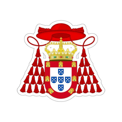 Ornamented Royal Coat of Arms of Cardinal Henry I of Portugal STICKER Vinyl Die-Cut Decal - The Sticker Space
