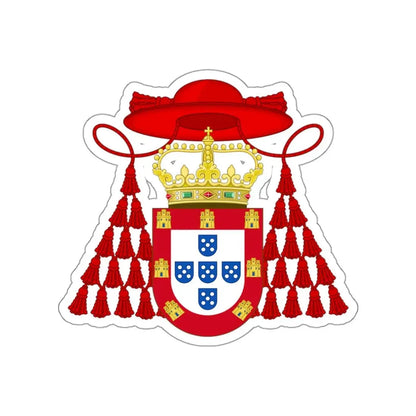 Ornamented Royal Coat of Arms of Cardinal Henry I of Portugal STICKER Vinyl Die-Cut Decal - The Sticker Space