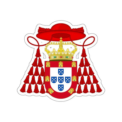 Ornamented Royal Coat of Arms of Cardinal Henry I of Portugal STICKER Vinyl Die-Cut Decal - The Sticker Space