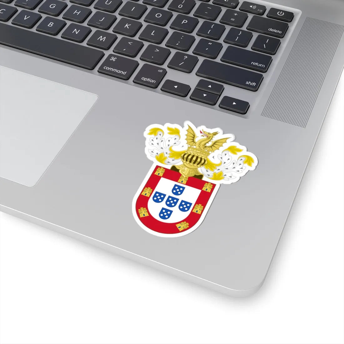 Ornamented Royal Coat of Arms of Portugal Philip I (Portugal) (Coat of Arms) STICKER Vinyl Kiss-Cut Decal - The Sticker Space