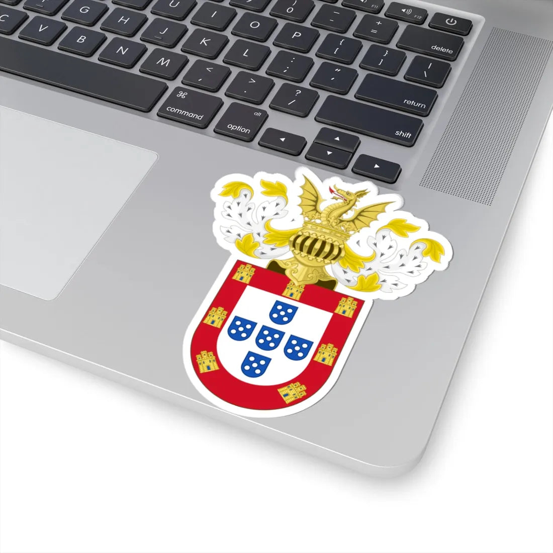 Ornamented Royal Coat of Arms of Portugal Philip I (Portugal) (Coat of Arms) STICKER Vinyl Kiss-Cut Decal - The Sticker Space
