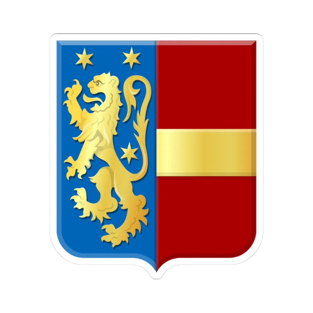 Orp-Jauche wapen (Belgium) (Coat of Arms) STICKER Vinyl Kiss-Cut Decal 3 Inch White - The Sticker Space