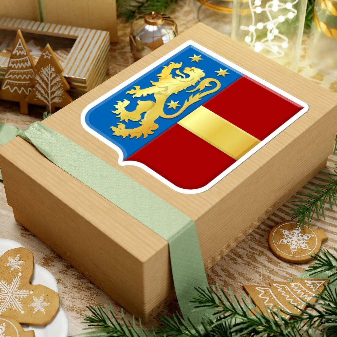 Orp-Jauche wapen (Belgium) (Coat of Arms) STICKER Vinyl Kiss-Cut Decal - The Sticker Space