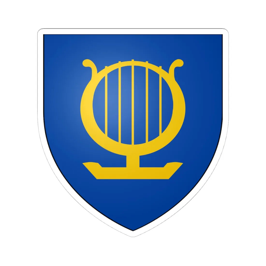 Orpheus Musical Theatre Society Arms (Canada) (Coat of Arms) STICKER Vinyl Kiss-Cut Decal 4 Inch White - The Sticker Space