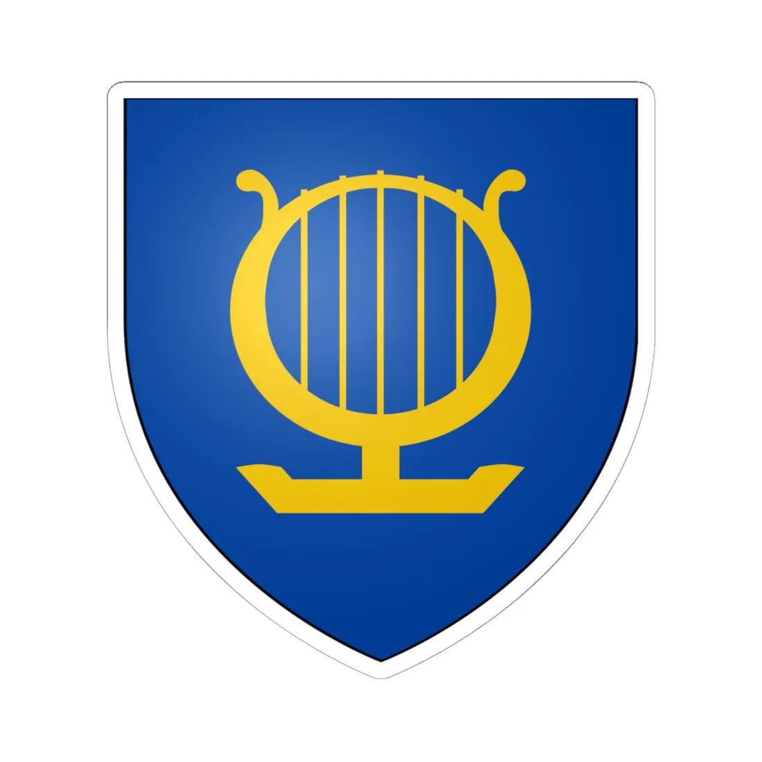 Orpheus Musical Theatre Society Arms (Canada) (Coat of Arms) STICKER Vinyl Kiss-Cut Decal 6 Inch White - The Sticker Space