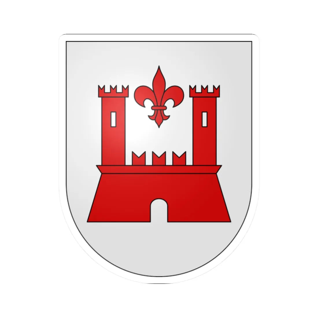 Orselina-coat of arms (Switzerland) (Coat of Arms) STICKER Vinyl Kiss-Cut Decal 2 Inch White - The Sticker Space