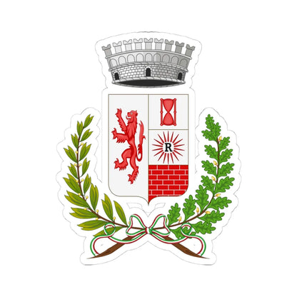 Ortignano Raggiolo-Stemma (Italy) (Coat of Arms) STICKER Vinyl Kiss-Cut Decal 4 Inch White - The Sticker Space