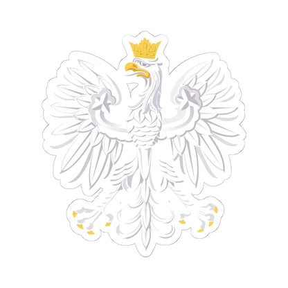 Orzeł Biały Herb Polski (Poland) (Coat of Arms) STICKER Vinyl Kiss-Cut Decal 6 Inch White - The Sticker Space