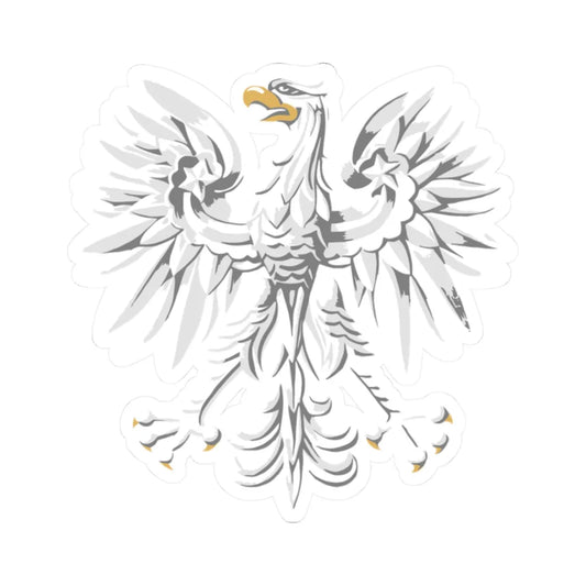 Orzeł PRL 1980 (Poland) (Coat of Arms) STICKER Vinyl Kiss-Cut Decal 2 Inch White - The Sticker Space
