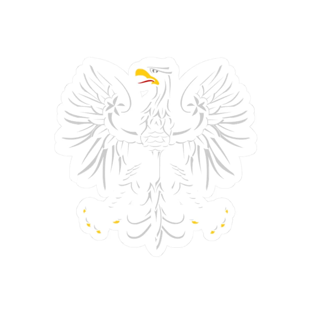 Orzeł PRL (Poland) (Coat of Arms) STICKER Vinyl Kiss-Cut Decal 2 Inch White - The Sticker Space