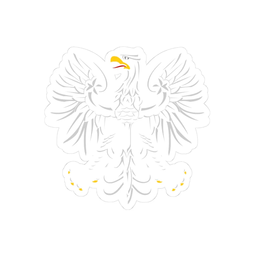 Orzeł PRL (Poland) (Coat of Arms) STICKER Vinyl Kiss-Cut Decal 3 Inch White - The Sticker Space
