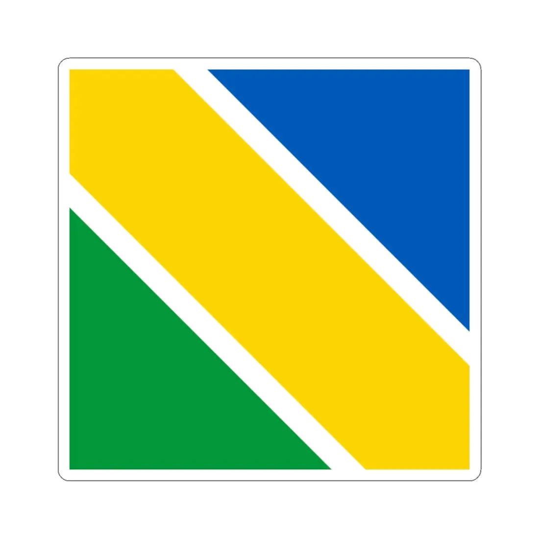 Orzhiv flag (Ukraine) STICKER Vinyl Kiss-Cut Decal 3 Inch White - The Sticker Space