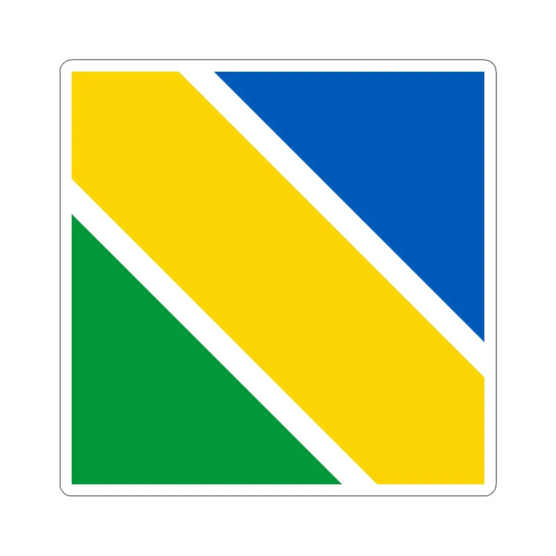 Orzhiv flag (Ukraine) STICKER Vinyl Kiss-Cut Decal 6 Inch White - The Sticker Space