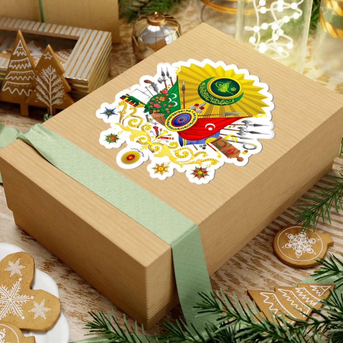 Osmanli armasi (Algeria) (Coat of Arms) STICKER Vinyl Kiss-Cut Decal - The Sticker Space