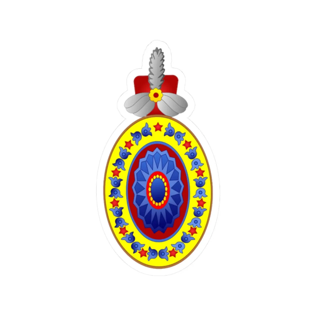 Osmanli-nisani-kalkan (Algeria) (Coat of Arms) STICKER Vinyl Kiss-Cut Decal 2 Inch White - The Sticker Space