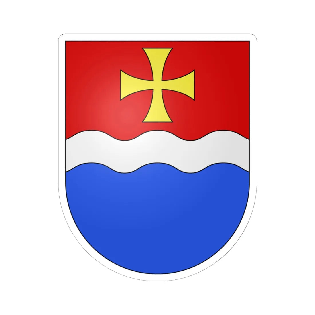 Osogna-coat of arms (Switzerland) (Coat of Arms) STICKER Vinyl Kiss-Cut Decal 6 Inch White - The Sticker Space