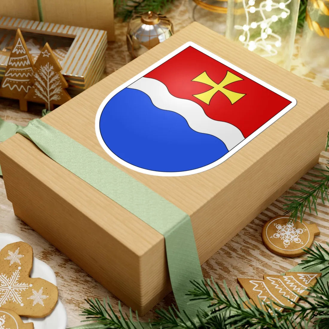 Osogna-coat of arms (Switzerland) (Coat of Arms) STICKER Vinyl Kiss-Cut Decal - The Sticker Space