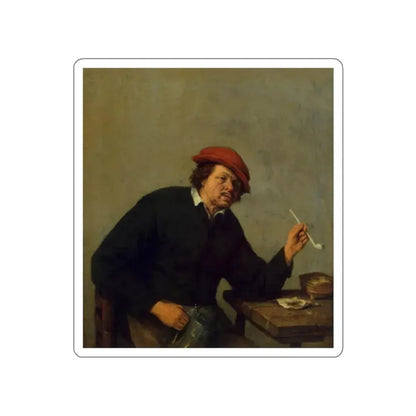 OSTADE, Adriaen Jansz. van - Smoker (Artwork) STICKER Vinyl Die-Cut Decal White Die-Cut 2 Inch - The Sticker Space