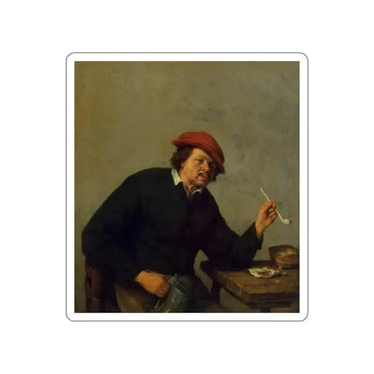 OSTADE, Adriaen Jansz. van - Smoker (Artwork) STICKER Vinyl Die-Cut Decal White Die-Cut 3 Inch - The Sticker Space