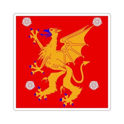 Ostergotland flag (Sweden) STICKER Vinyl Kiss-Cut Decal 4 Inch White - The Sticker Space