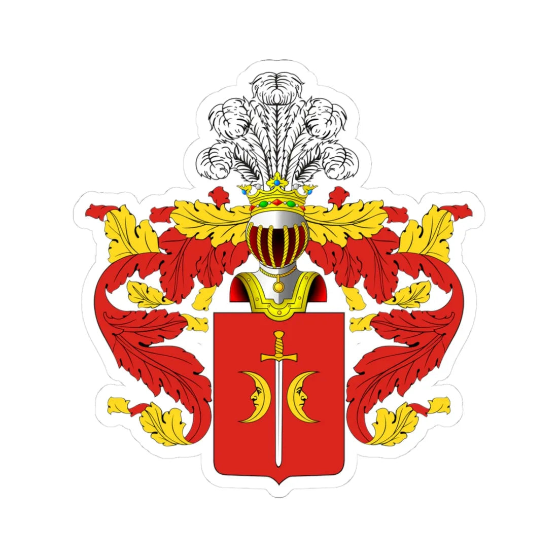 Ostoja CoA Miklashevsky 2 (Russia) (Coat of Arms) STICKER Vinyl Kiss-Cut Decal 3 Inch White - The Sticker Space