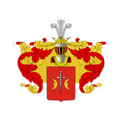 Ostoja Coat of Arms of the noble family Miklashevsky in the Russian Empire (Russia) (Coat of Arms) STICKER Vinyl Kiss-Cut Decal 2 Inch White - The Sticker Space