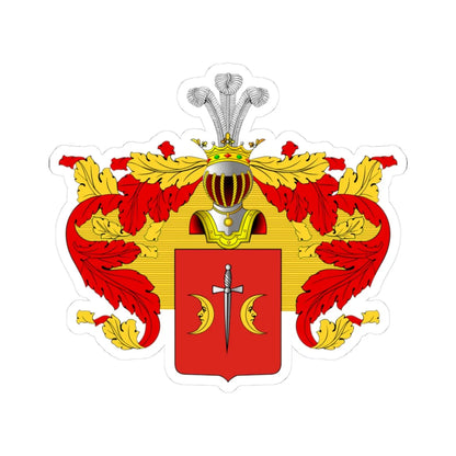 Ostoja Coat of Arms of the noble family Miklashevsky in the Russian Empire (Russia) (Coat of Arms) STICKER Vinyl Kiss-Cut Decal 3 Inch White - The Sticker Space