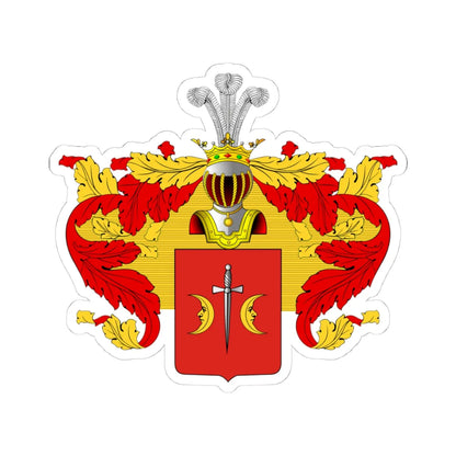 Ostoja Coat of Arms of the noble family Miklashevsky in the Russian Empire (Russia) (Coat of Arms) STICKER Vinyl Kiss-Cut Decal 4 Inch White - The Sticker Space