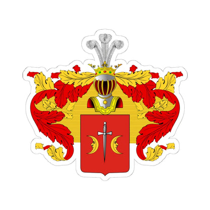 Ostoja Coat of Arms of the noble family Miklashevsky in the Russian Empire (Russia) (Coat of Arms) STICKER Vinyl Kiss-Cut Decal 6 Inch White - The Sticker Space