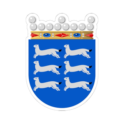 Ostrobothnia coat of arms (Finland) (Coat of Arms) STICKER Vinyl Kiss-Cut Decal 6 Inch White - The Sticker Space