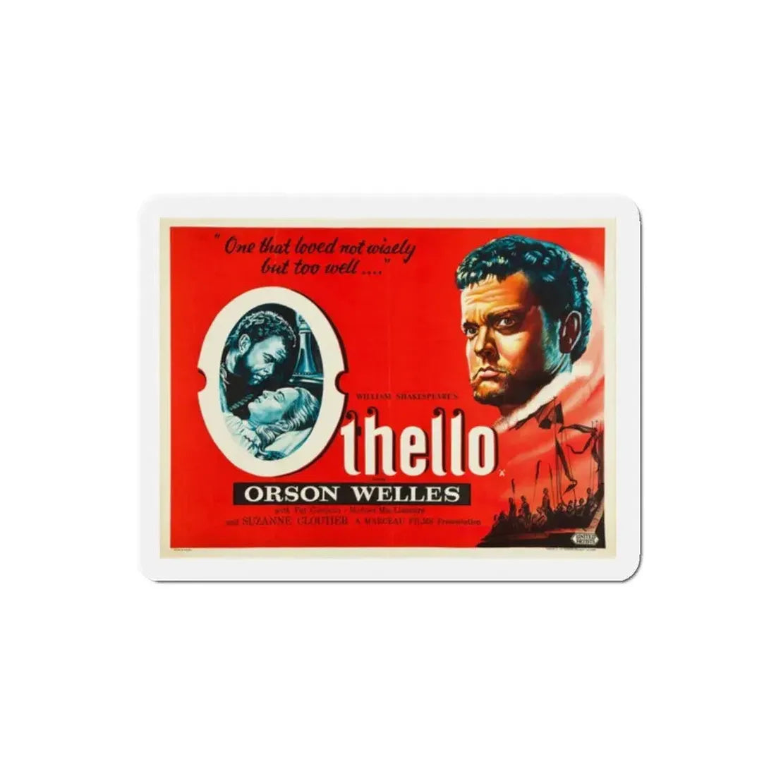 Othello 1952 Movie Poster Refrigerator Magnet 2 Inch - The Sticker Space