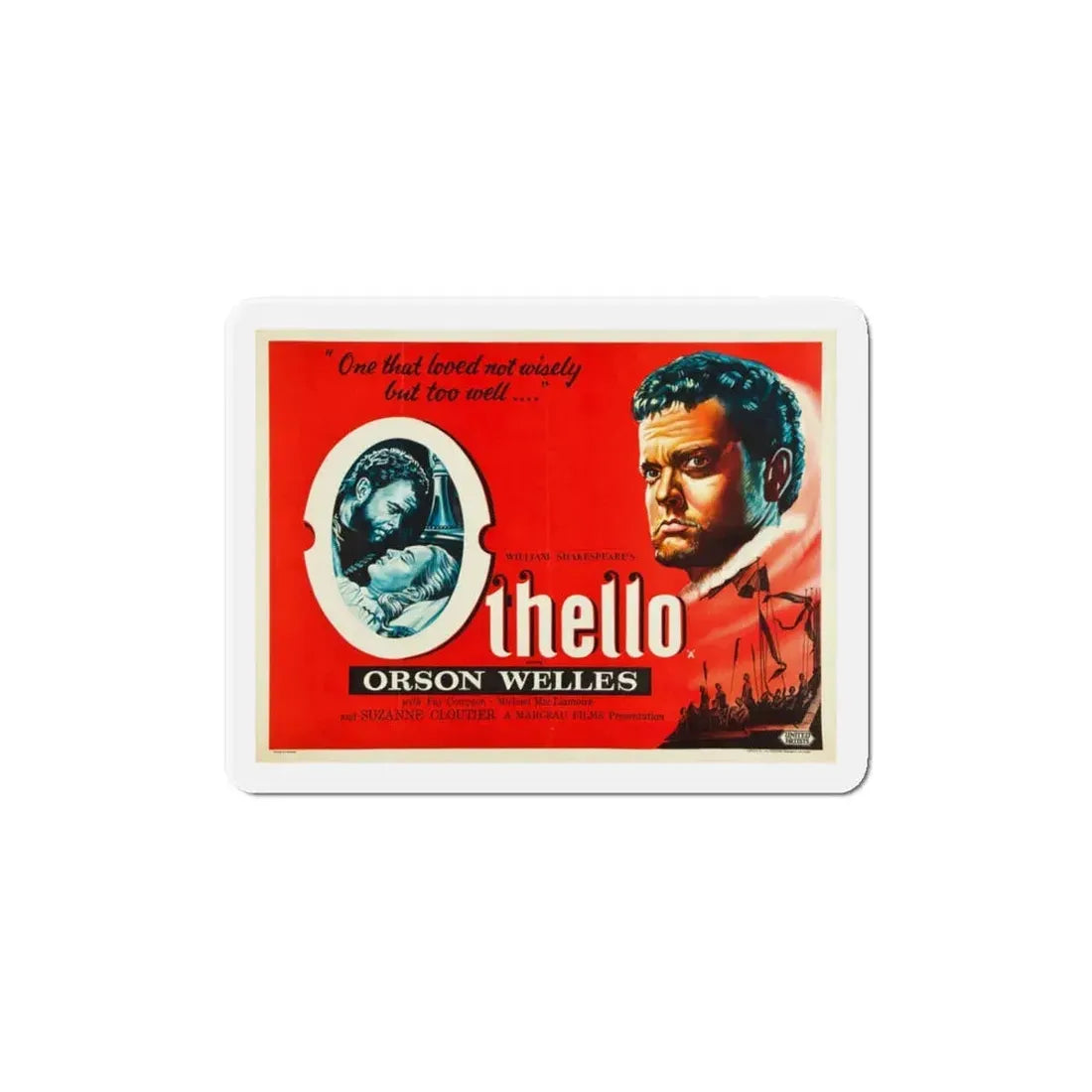 Othello 1952 Movie Poster Refrigerator Magnet 6 Inch - The Sticker Space