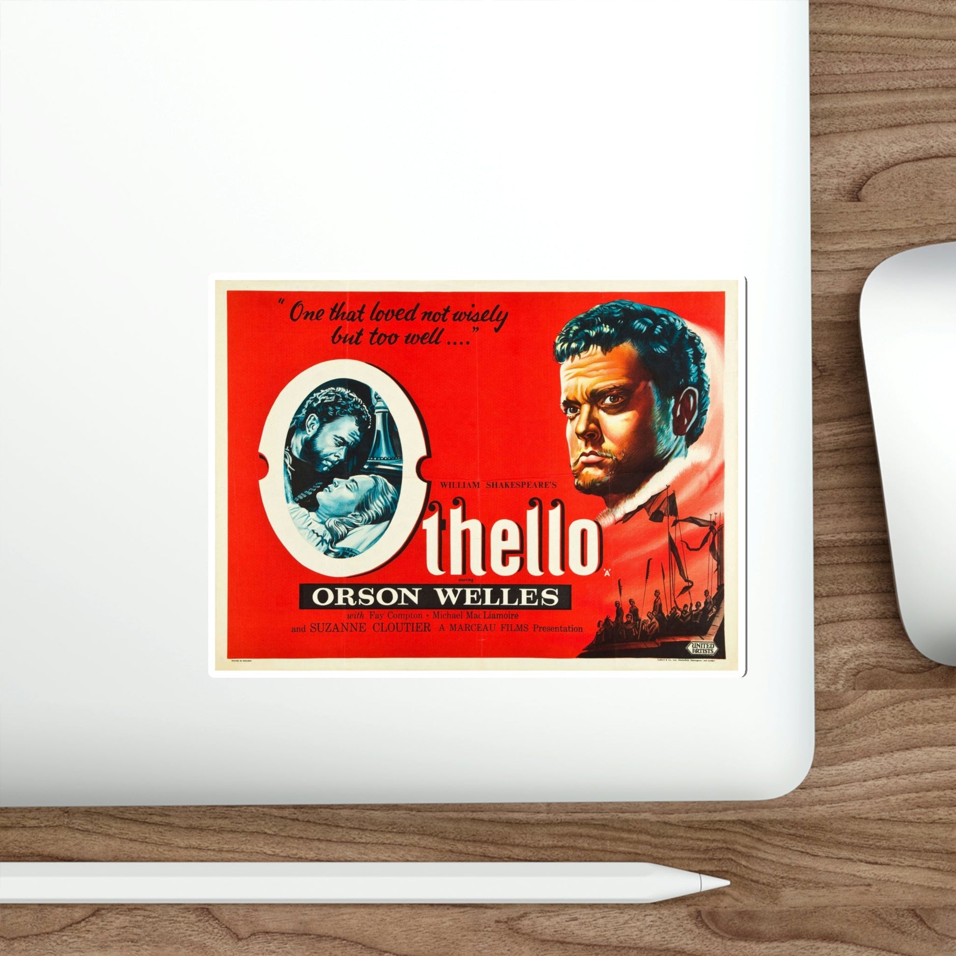 Othello 1952 Movie Poster STICKER Vinyl Die-Cut Decal-The Sticker Space