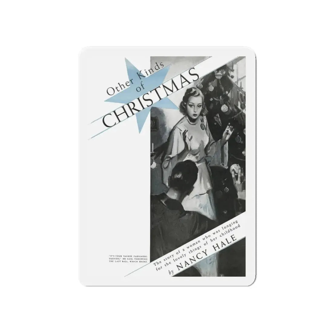 Other Kinds of Christmas (1), Rebook, January 1938 (Magazine Illustration) Refrigerator Magnet - The Sticker Space